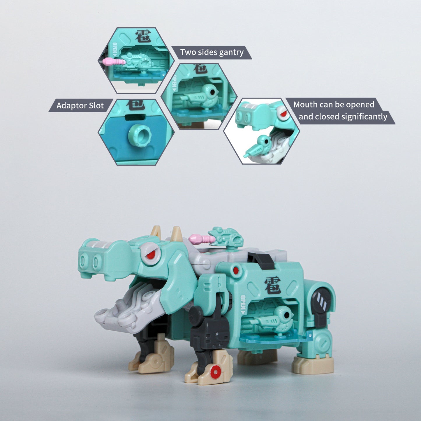 52TOYS BEASTBOX BB-07 BEHEMOTH Deformation Toys Action Figure, Transforms in Mecha and Cube