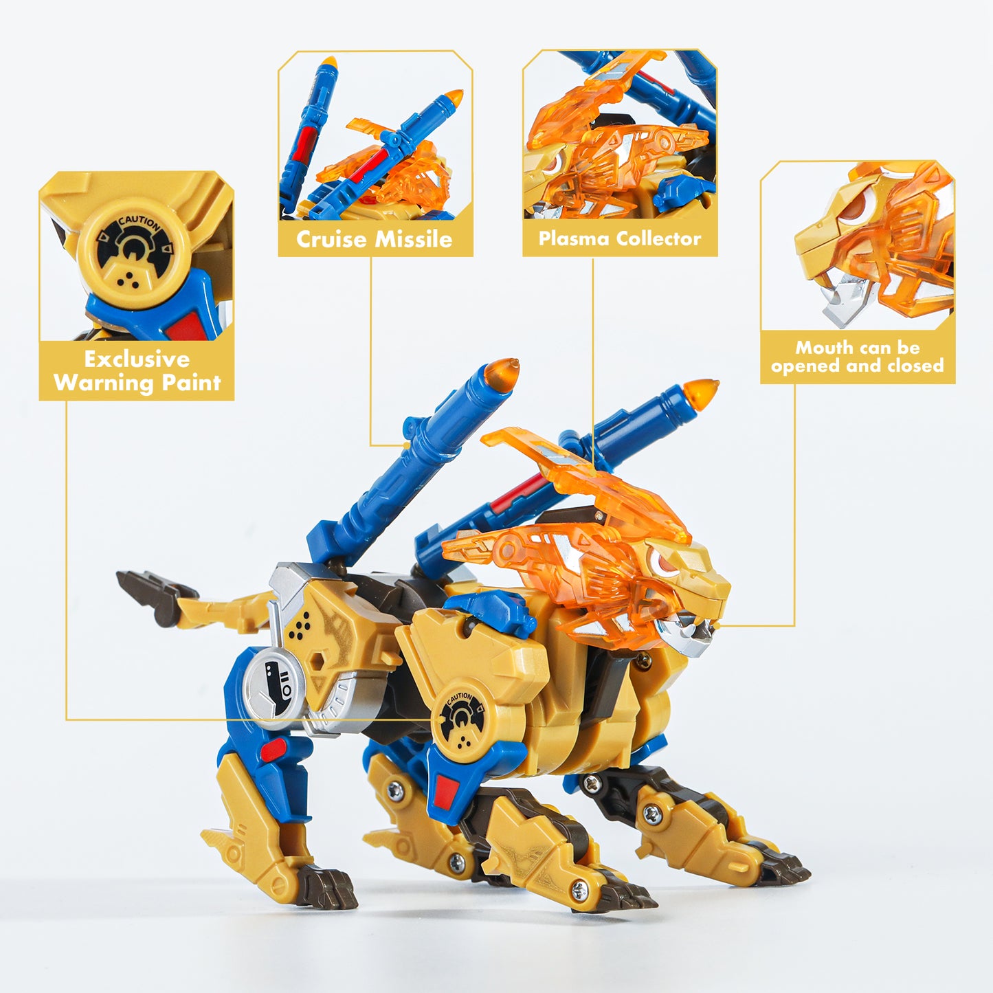 52TOYS BEASTBOX BB-19 Desertmeteor Lion Deformation Toys Action Figure, Transforms in Mecha and Cube