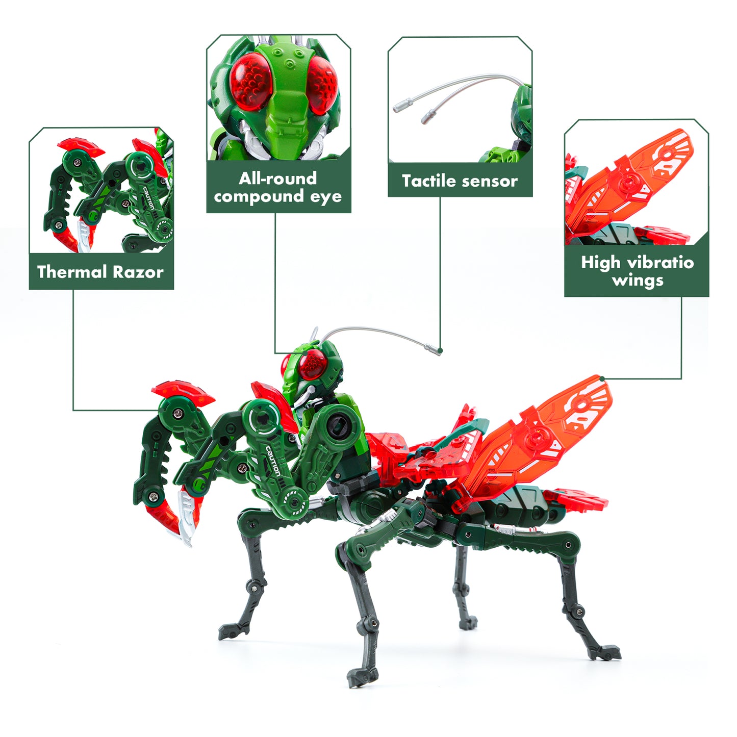 52TOYS BEASTBOX BB-28 REAPER Mantis Deformation Toys Action Figure, Transforms in Mecha and Cube