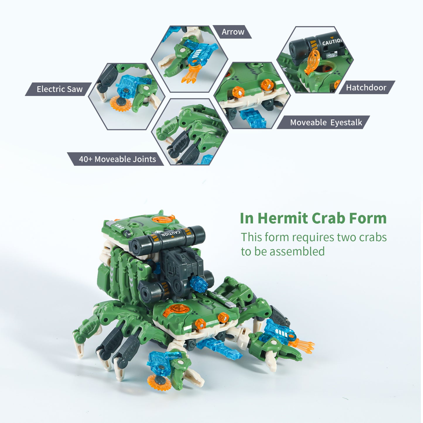 52TOYS BEASTBOX BB-16 KANIBAL Crab Deformation Toys Action Figure, Transforms in Mecha and Cube