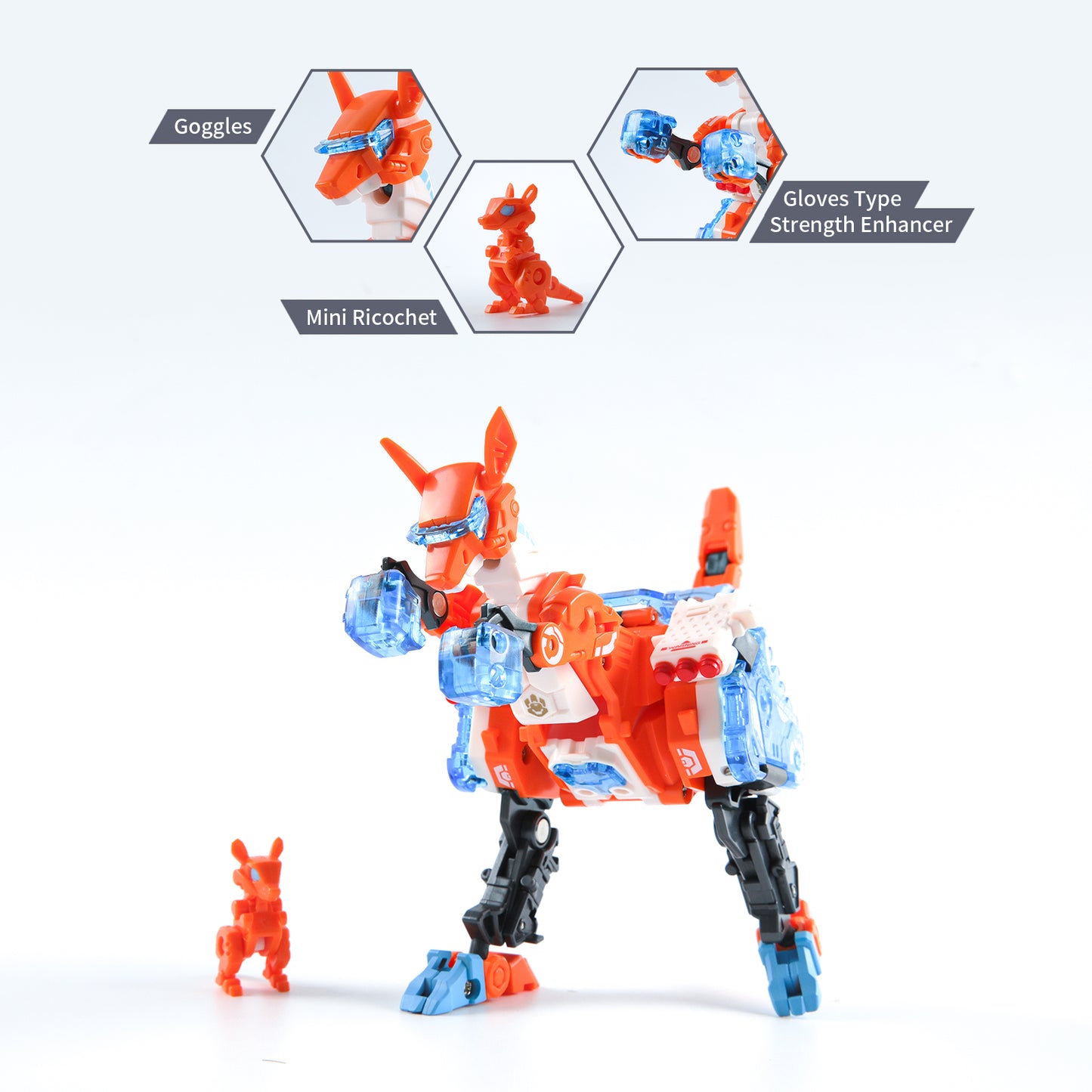 52TOYS BEASTBOX BB-35 RICOCHET Kangaroo Deformation Toys Action Figure, Transforms in Mecha and Cube