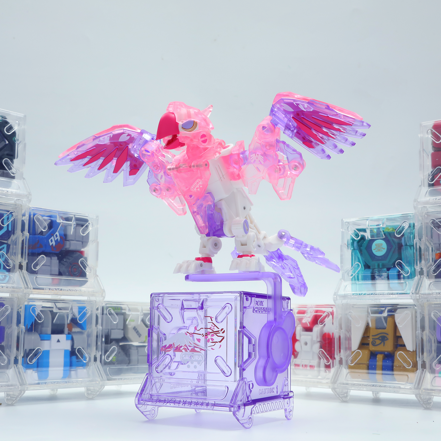52TOYS BEASTBOX BB-10BL BLOSSOM Parrot Deformation Toys Action Figure, Transforms in Mecha and Cube