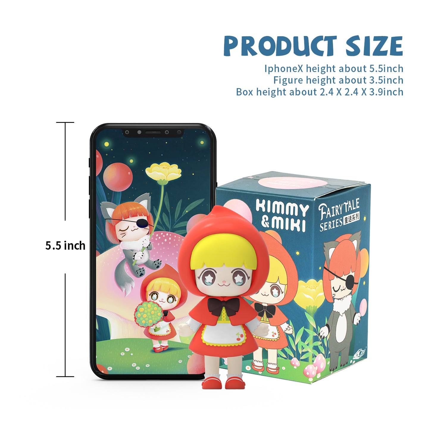 52Toys Kimmy&Miki Fairy Tale Series Action Figure Collectible Toy Art Cute Desktop Decoration 3 Inch Creative Gift
