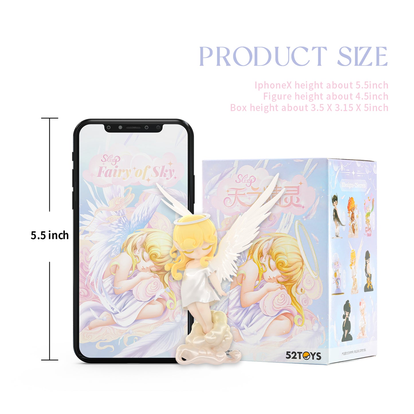 52TOYS Blind Box Sleep Sky Elves, Action Figure Collectible Toy Desktop Decoration