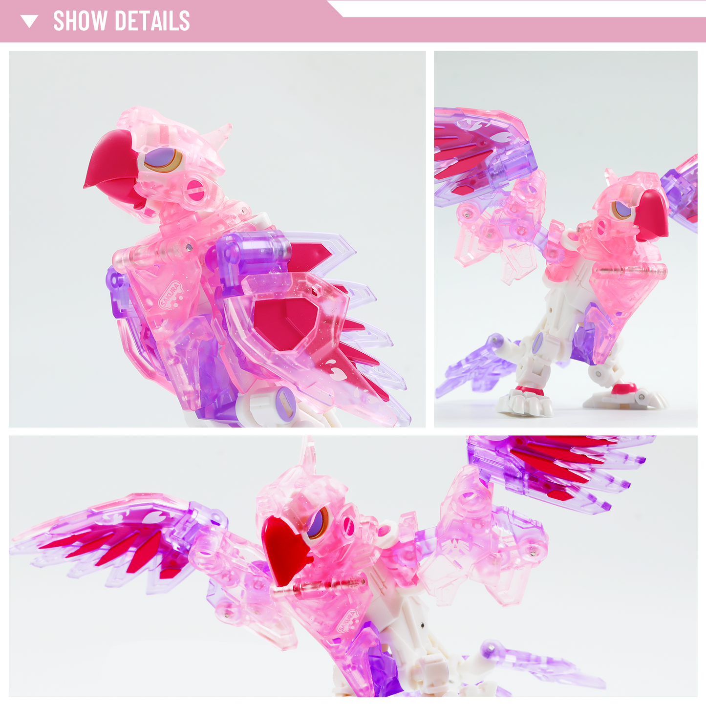 52TOYS BEASTBOX BB-10BL BLOSSOM Parrot Deformation Toys Action Figure, Transforms in Mecha and Cube