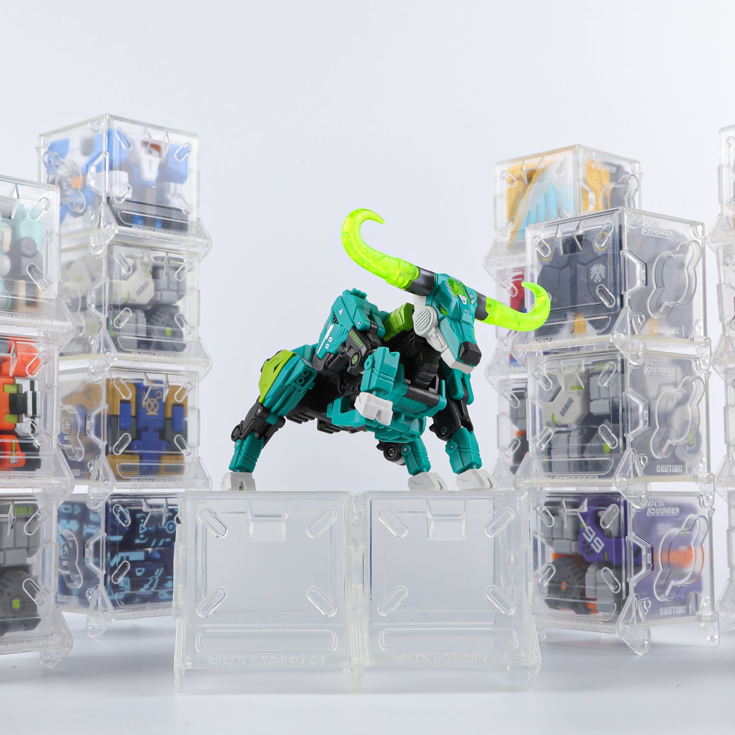 52TOYS BEASTBOX BB-27 TOXICHORN Buffalo Deformation Toys Action Figure, Transforms in Mecha and Cube