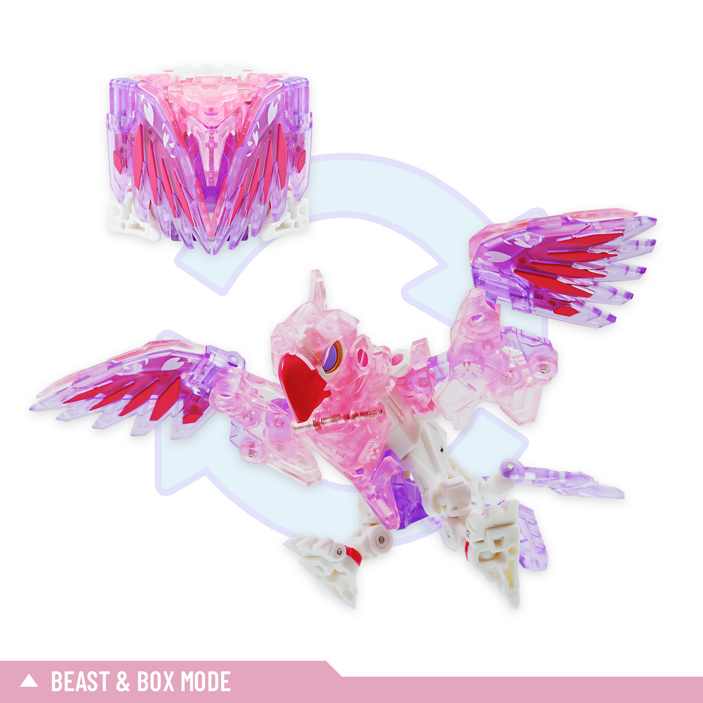 52TOYS BEASTBOX BB-10BL BLOSSOM Parrot Deformation Toys Action Figure, Transforms in Mecha and Cube