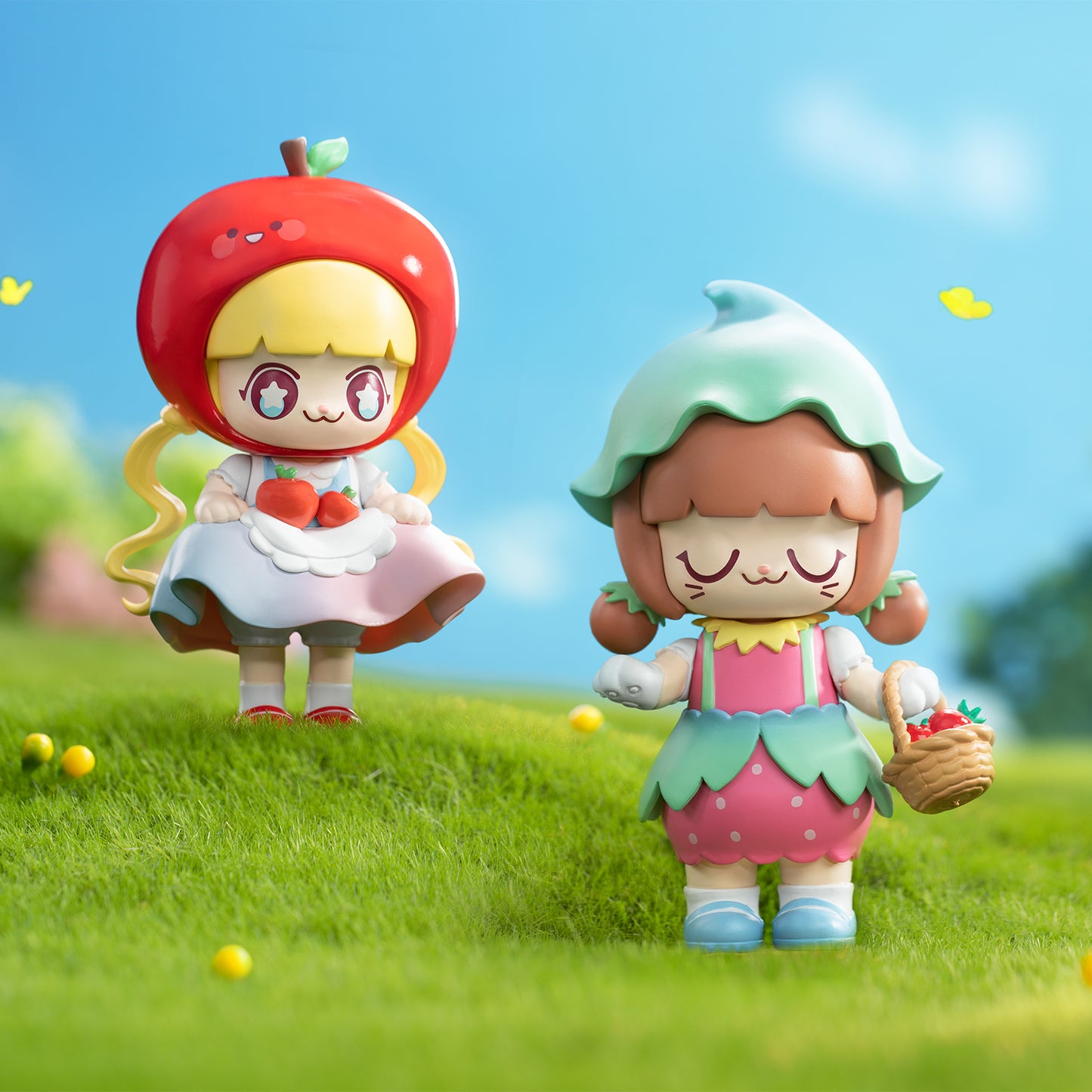 52TOYS Kimmy&Miki Outing Diary Blind Box, 1PC Action Figure Collectible Toy Art Cute Desktop Decoration 3 Inch Creative Gift for Birthday Party Christmas