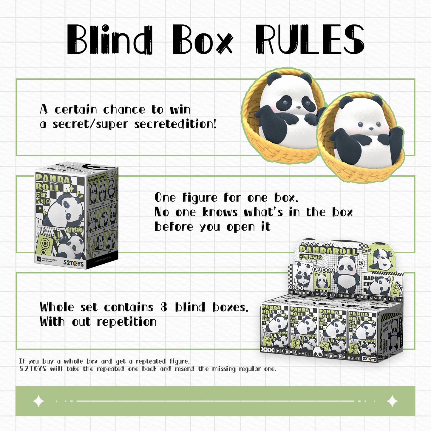52TOYS Blind Box Panda Roll Daily Series 2, Action Figure Collectible Toy Desktop Decoration
