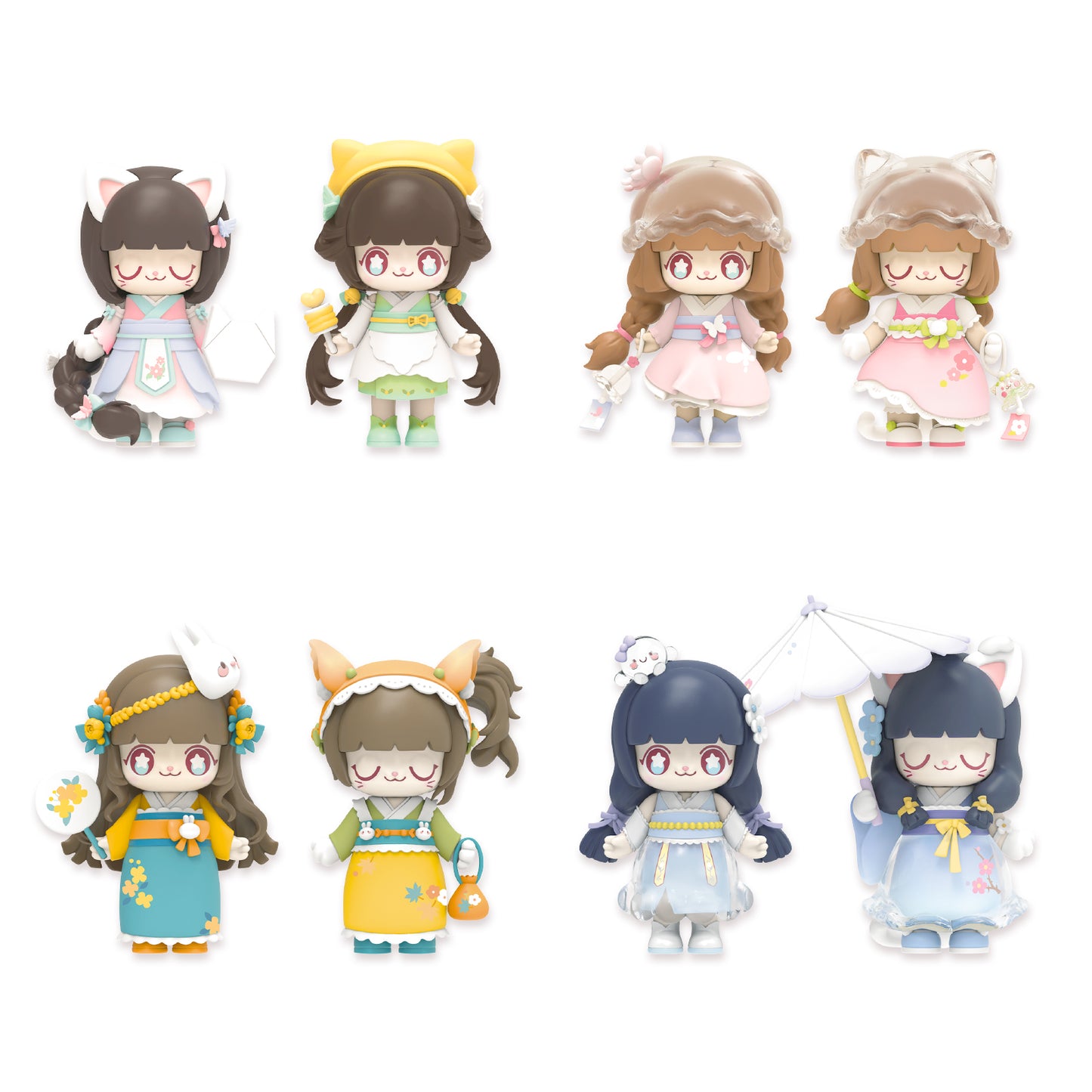 52Toys Kimmy & Miki Four Seasons Story Series 1PC Action Figure Collectible Toy Desktop Decoration 3.3 Inch Gift for Birthday Party Holiday