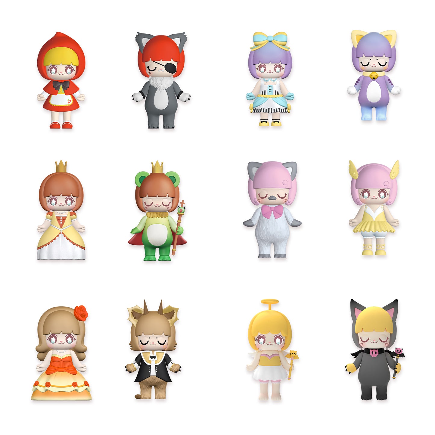 52Toys Kimmy&Miki Fairy Tale Series Action Figure Collectible Toy Art Cute Desktop Decoration 3 Inch Creative Gift