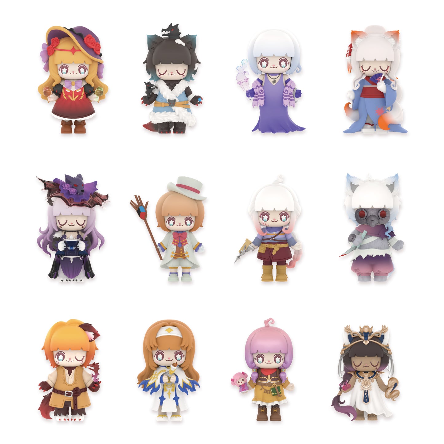 52TOYS Kimmy&Miki Werewolf Kill Series 2, 1PC Action Figure Collectible Toy Art Cute Desktop Decoration 3 Inch Creative Gift for Birthday Party Chirstmas