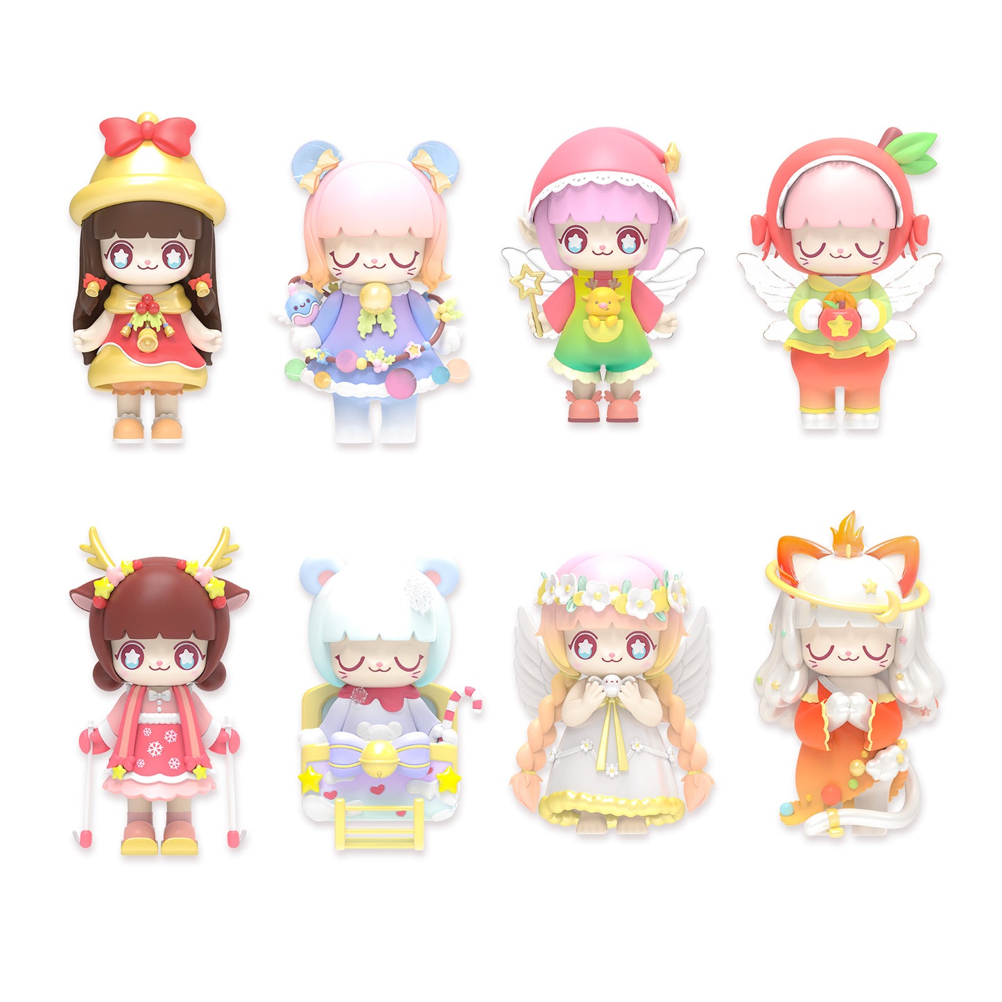 52Toys Blind Box Kimmy&Miki Merry Christmas, 1PC Action Figure, Collectible Toy Desktop Decoration 3 Inch, Gift for Christmas