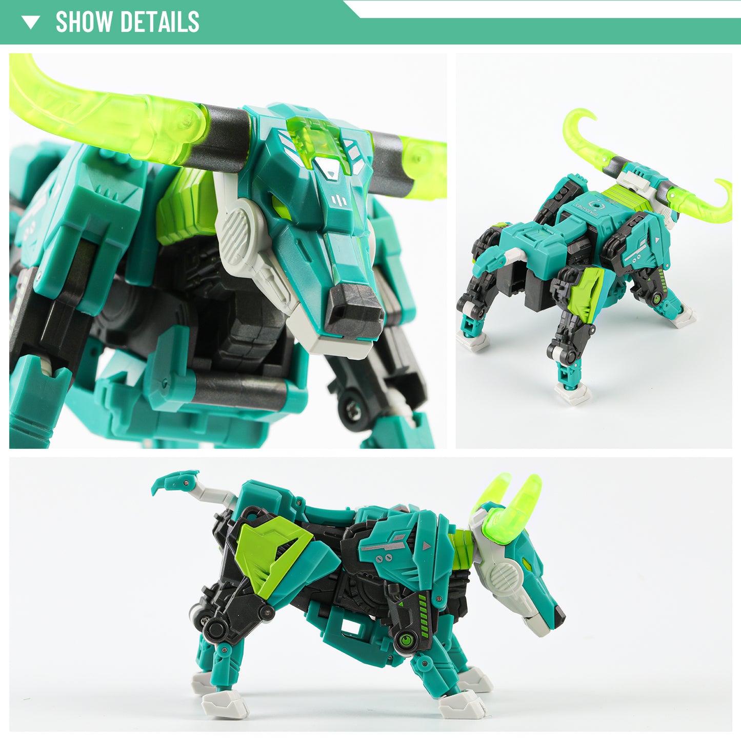 52TOYS BEASTBOX BB-27 TOXICHORN Buffalo Deformation Toys Action Figure, Transforms in Mecha and Cube