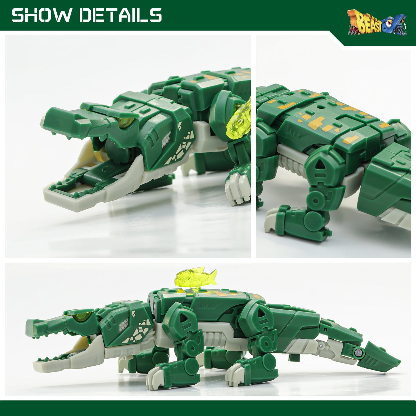 52TOYS BEASTBOX BB-15CL SCHLEGEL Crocodile Deformation Toys Action Figure, Transforms in Mecha and Cube