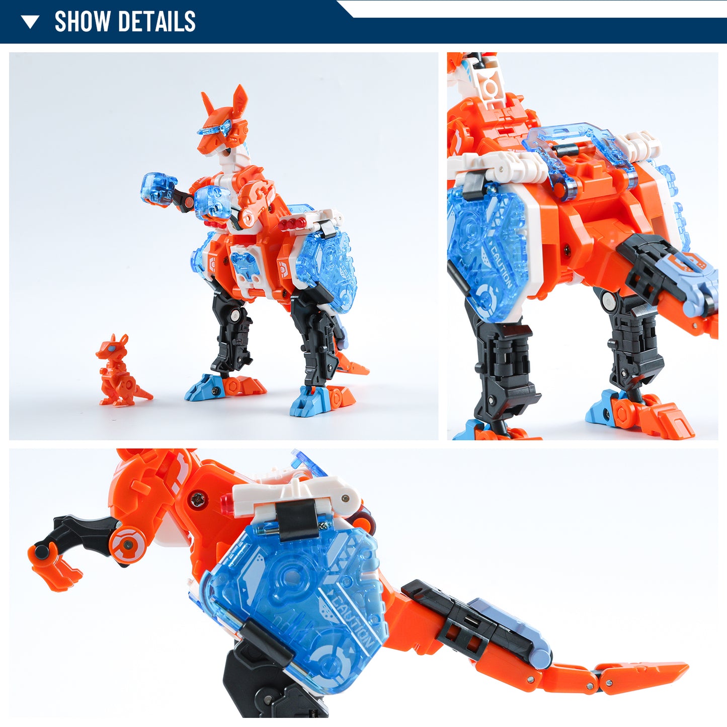 52TOYS BEASTBOX BB-35 RICOCHET Kangaroo Deformation Toys Action Figure, Transforms in Mecha and Cube