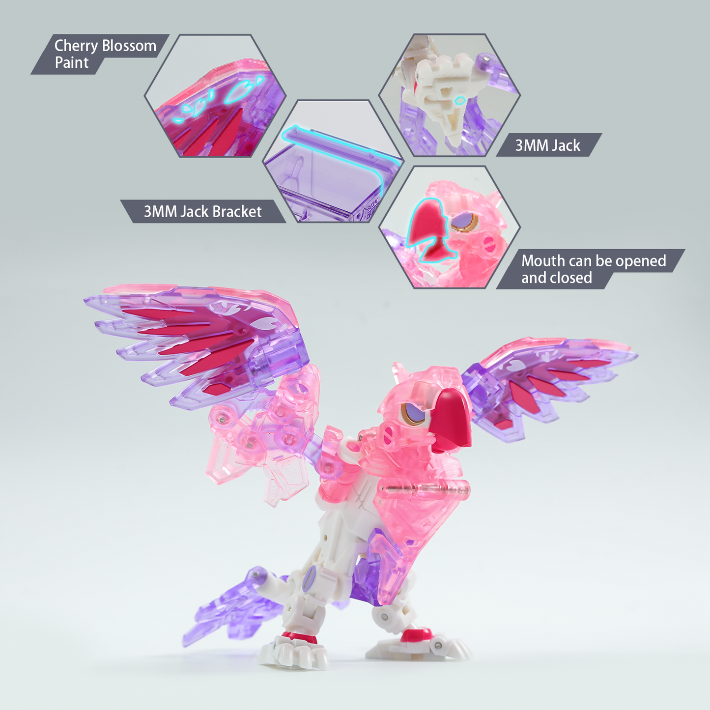 52TOYS BEASTBOX BB-10BL BLOSSOM Parrot Deformation Toys Action Figure, Transforms in Mecha and Cube