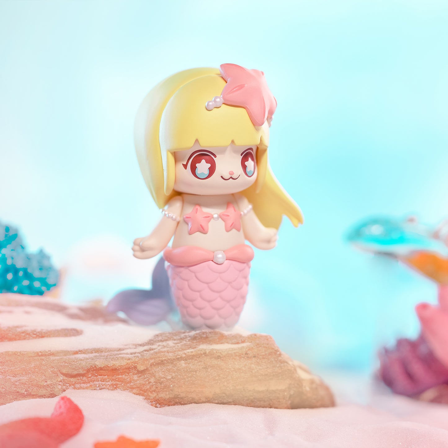 52TOYS Kimmy&Miki Under The Sea 1PC Action Figure Collectible Toy Art Cute Desktop Decoration 3 Inch Creative Gift for Birthday Party Chirstmas