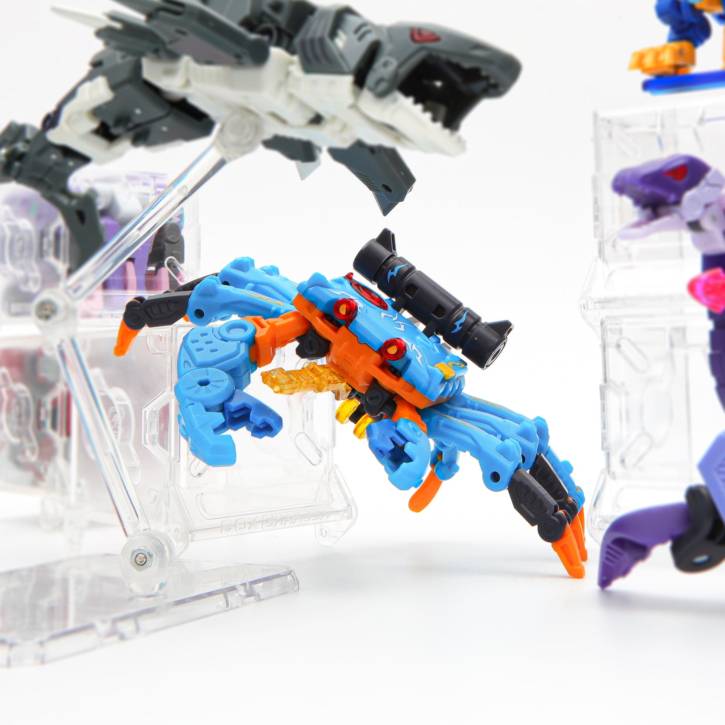 52TOYS BEASTBOX BB-18CL Blue Crab Deformation Toys Action Figure, Transforms in Mecha and Cube