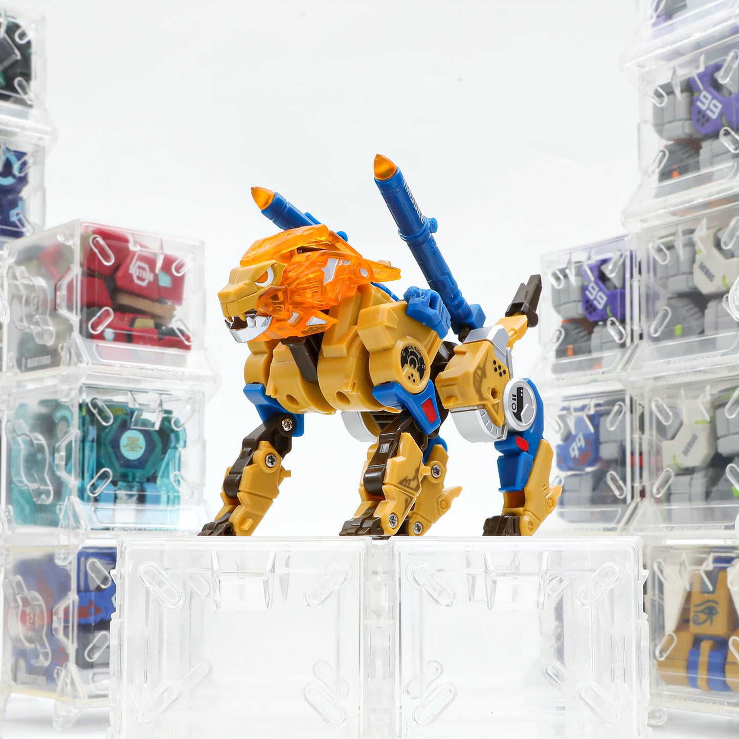52TOYS BEASTBOX BB-19 Desertmeteor Lion Deformation Toys Action Figure, Transforms in Mecha and Cube