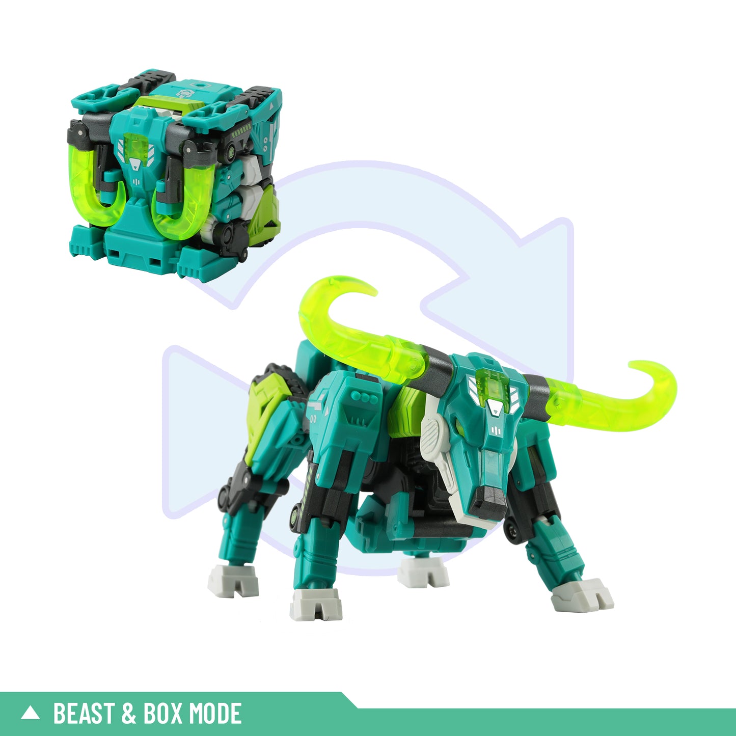 52TOYS BEASTBOX BB-27 TOXICHORN Buffalo Deformation Toys Action Figure, Transforms in Mecha and Cube