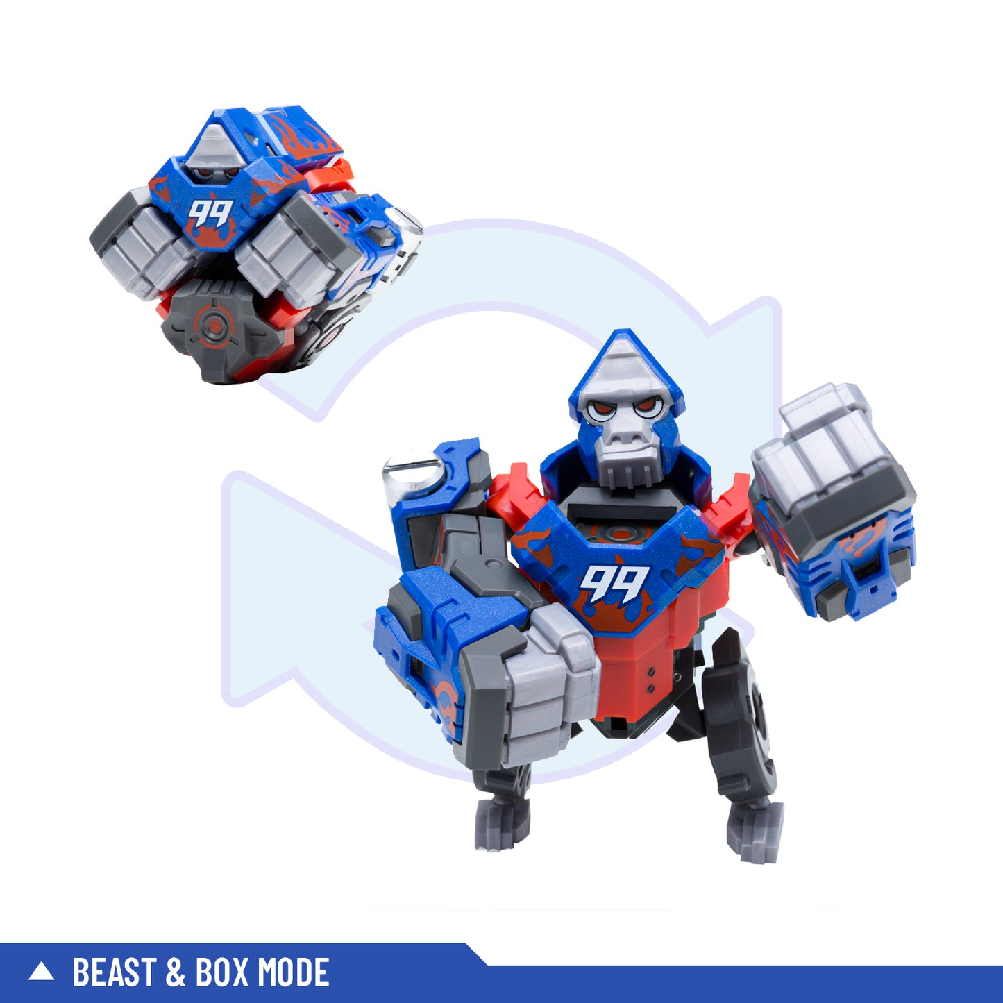 52TOYS BEASTBOX BB-03FJ JoJo Flame Gorillas Deformation Toys Action Figure, Transforms in Mecha and Cube