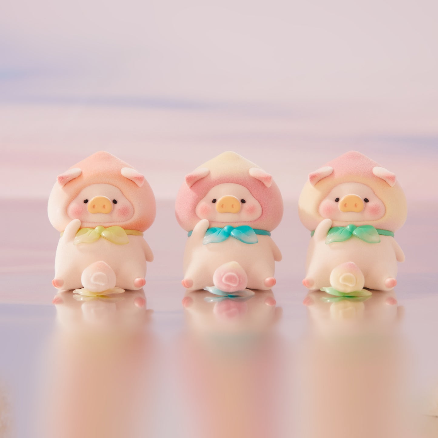LuLu The Piggy Journey to The West Series Cute Blind Box Toy, Collectible Flocking Sun Wukong Monkey King Pig Zhu Bajie Vinyl Figure (1 PC)