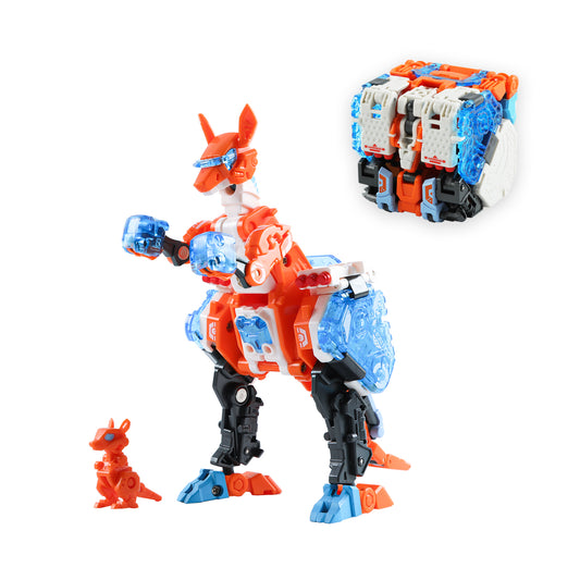 52TOYS BEASTBOX BB-35 RICOCHET Kangaroo Deformation Toys Action Figure, Transforms in Mecha and Cube
