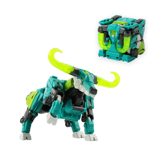 52TOYS BEASTBOX BB-27 TOXICHORN Buffalo Deformation Toys Action Figure, Transforms in Mecha and Cube