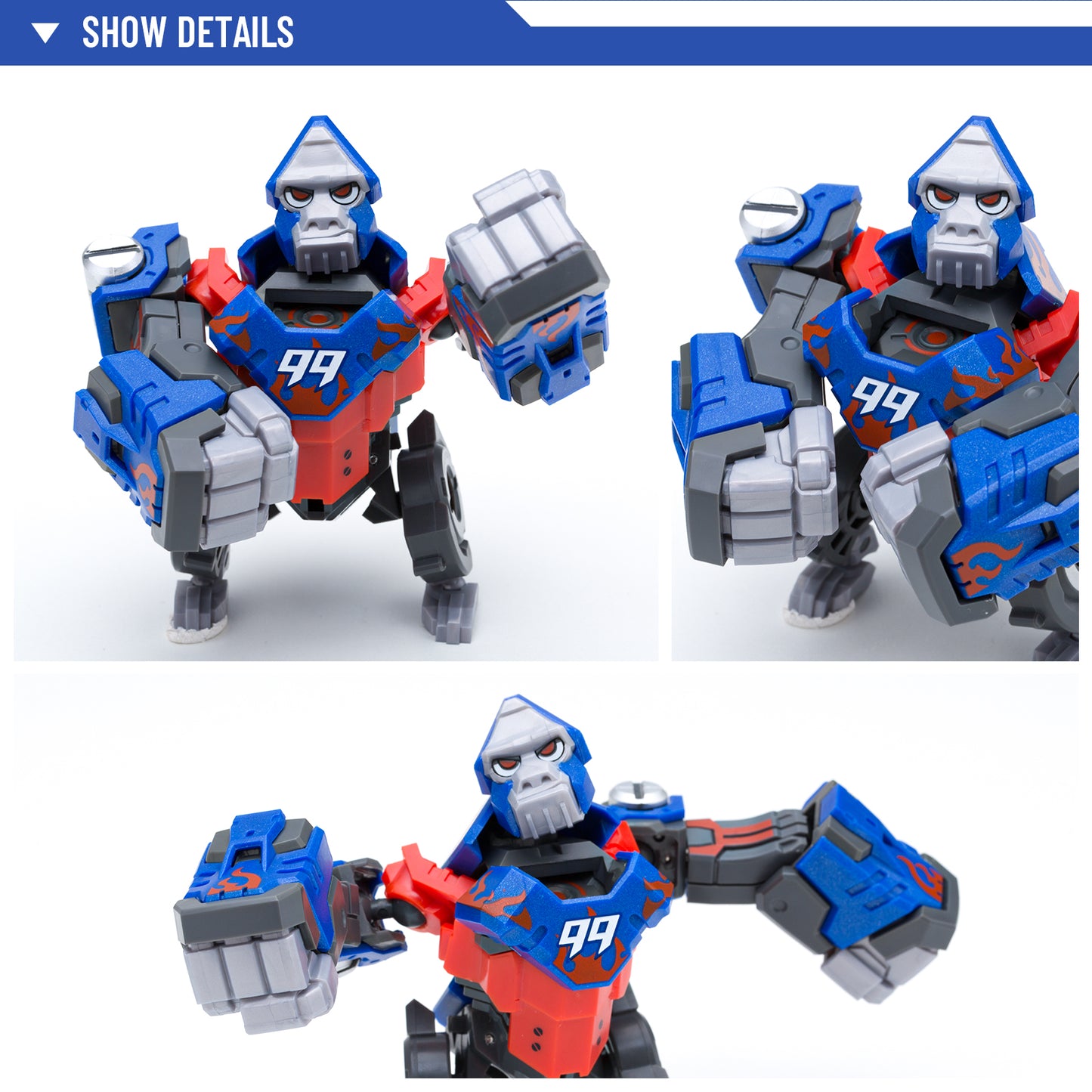 52TOYS BEASTBOX BB-03FJ JoJo Flame Gorillas Deformation Toys Action Figure, Transforms in Mecha and Cube